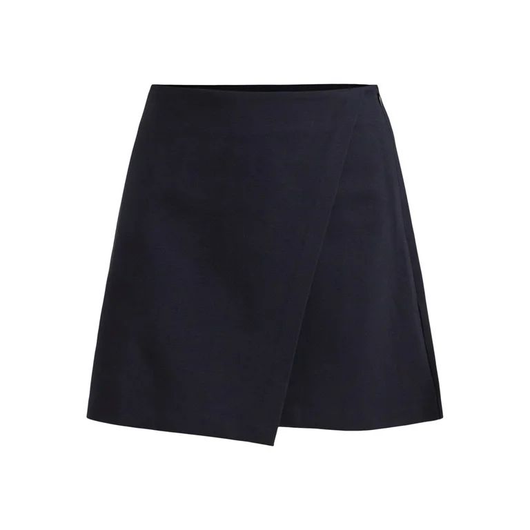 Scoop Women's Fold Over Ponte Mini Skirt, Sizes XS-XXL | Walmart (US)