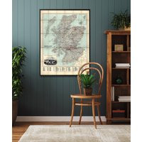 Scotland Whiskey Vintage Map Print| Scotch Wall Art| Distilleries Poster| Bar Decor | Etsy (US)