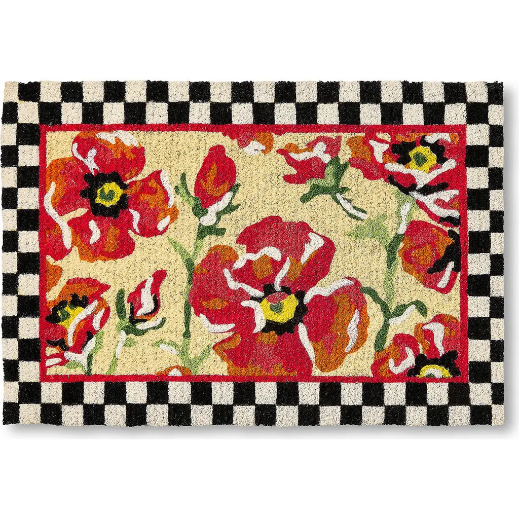 MACKENZIE CHILDS Red Poppies Doormat at Nordstrom | Nordstrom