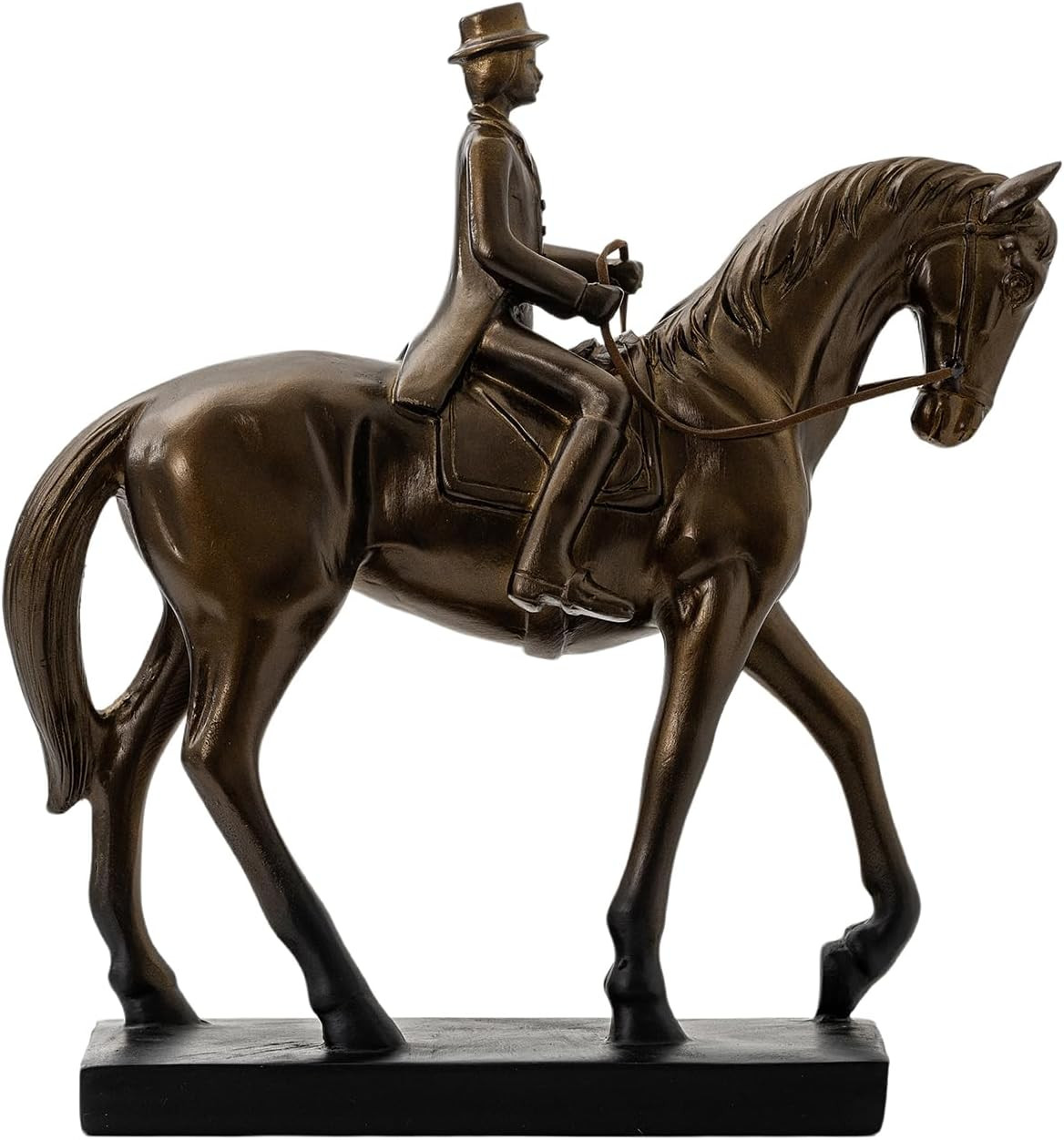 Lukitas Equestrian Statue, Vintage Elegant Home Décor, Bronze, Resin 11.5'' | Amazon (US)