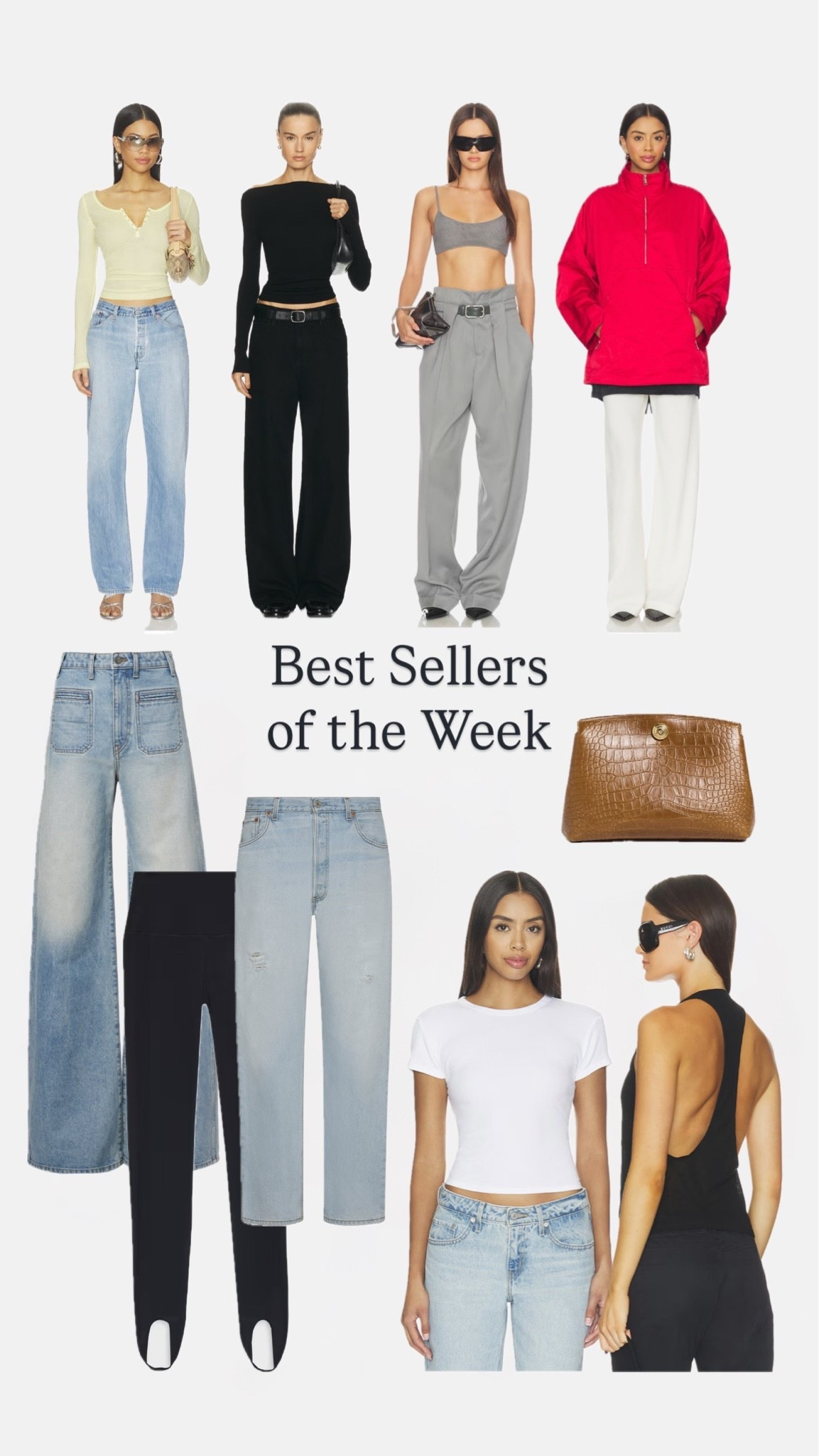 This week’s most-loved, from denim to elevated basics.

best sellers, denim, jeans, trousers, basics, handbags, fall wardrobe

#LTKootd #LTKSeasonal #LTKWorkwear