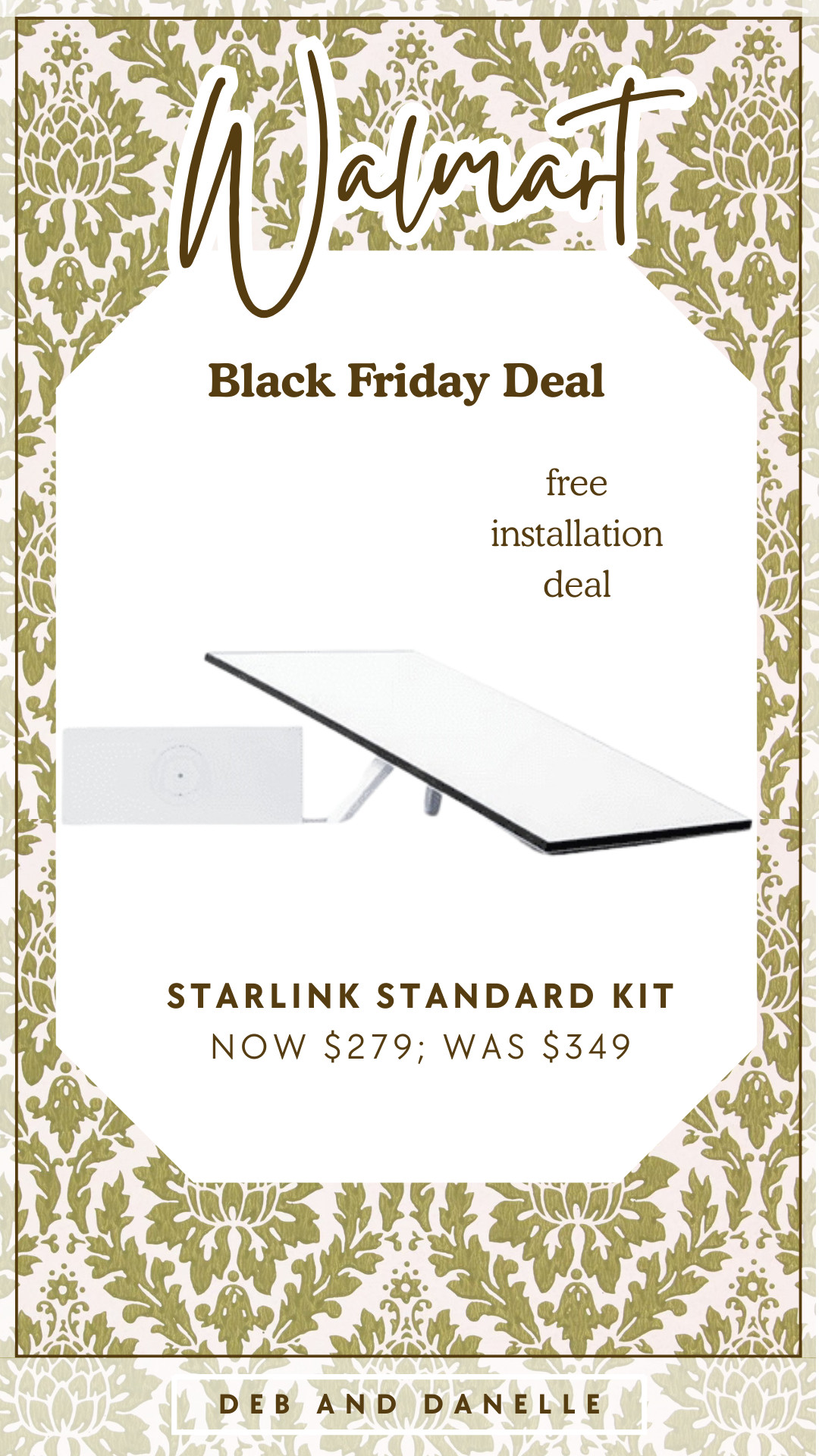 After so much trouble getting internet where we are, we switched to Starlink satellite internet and it has been a game changer. The setup kit used to be closer to $600, but right now you can get the standard kit with a free installation deal for $279. This is a great time to make the switch.  

 #LTKCyberWeek #LTKSaleAlert