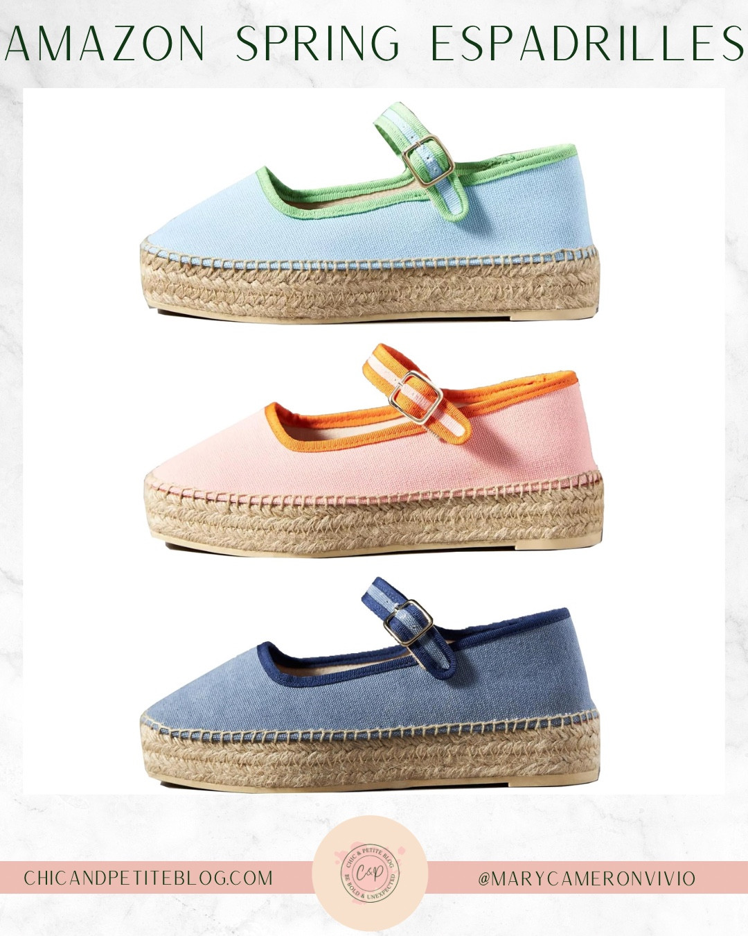 Trendy Spring Espadrilles from Amazon

Amazon finds // found it on Amazon // spring shoes // shoe trend // spring style // spring Inspo 

#LTKFindsUnder50 #LTKFindsUnder100 #LTKStyleTip