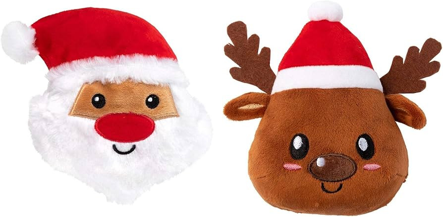 Fuzzyard Santa & Reindeer Dog Toy Christmas Plush Set Non Toxic Washable | Amazon (US)