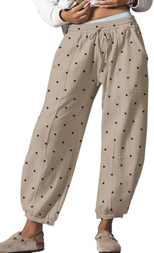 Anoumcy Leopard Pants Women Joggers Sweatpants Casual Cheetah Print Lounge Barrel Pants Trousers ... | Amazon (US)