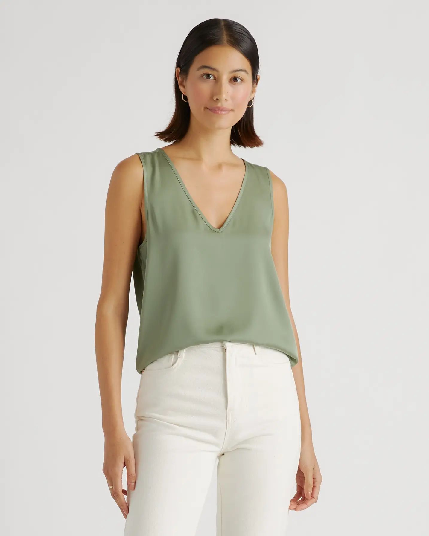 Washable Stretch Silk Tank | Quince
