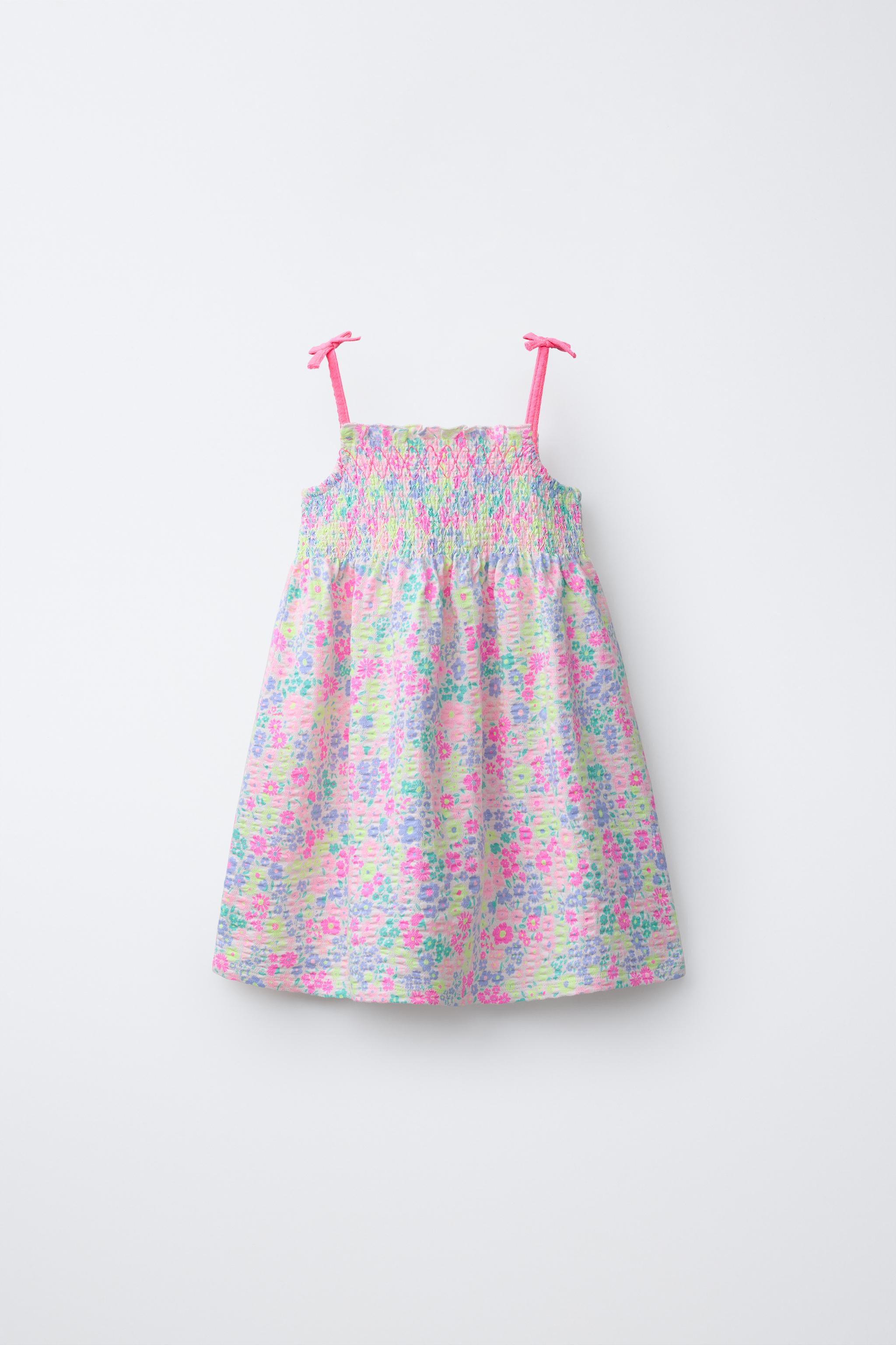 ELASTICIZED FLORAL PRINT DRESS | Zara US