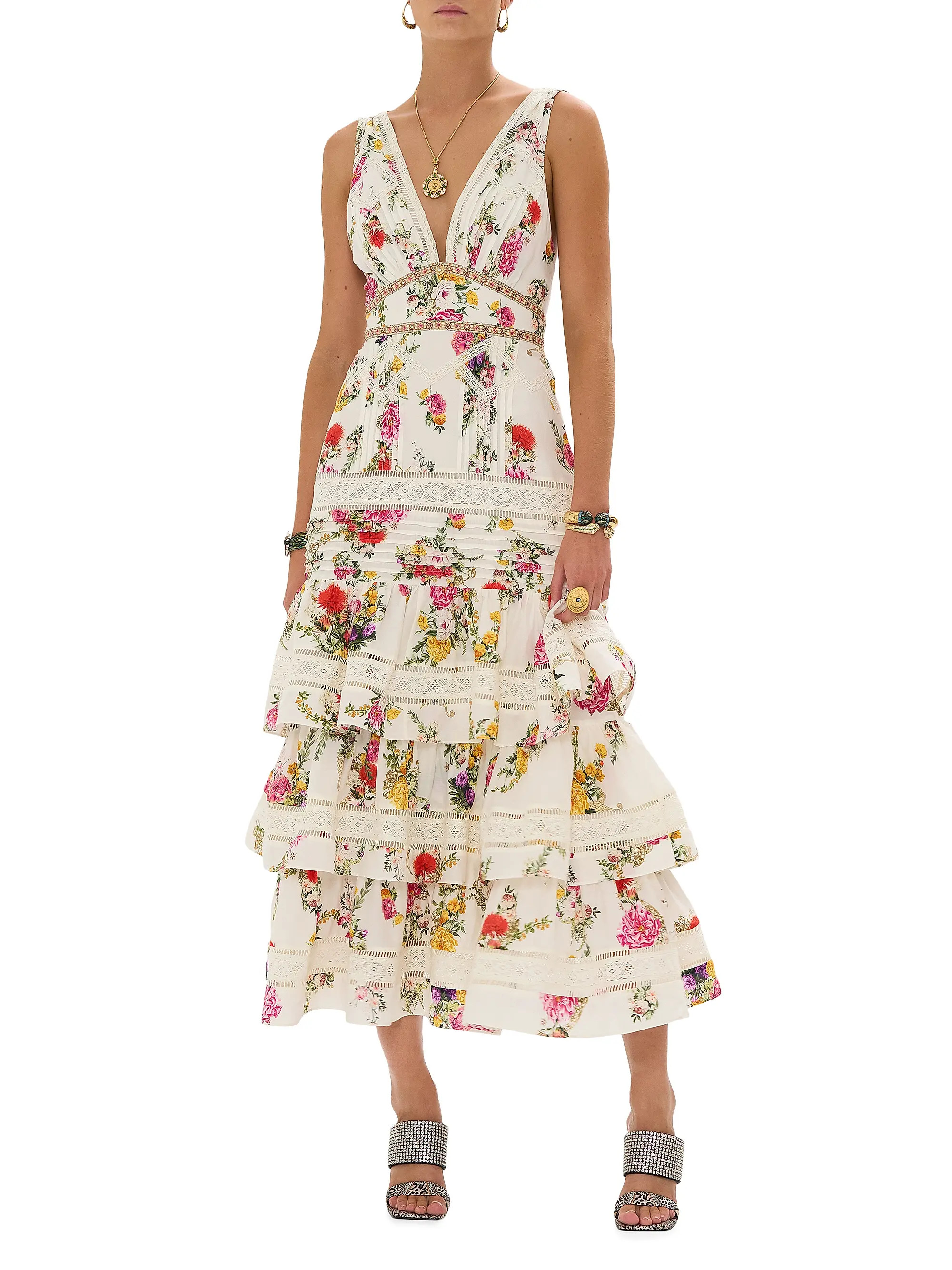 Ruffled Tiered Hem Dress | Saks Fifth Avenue