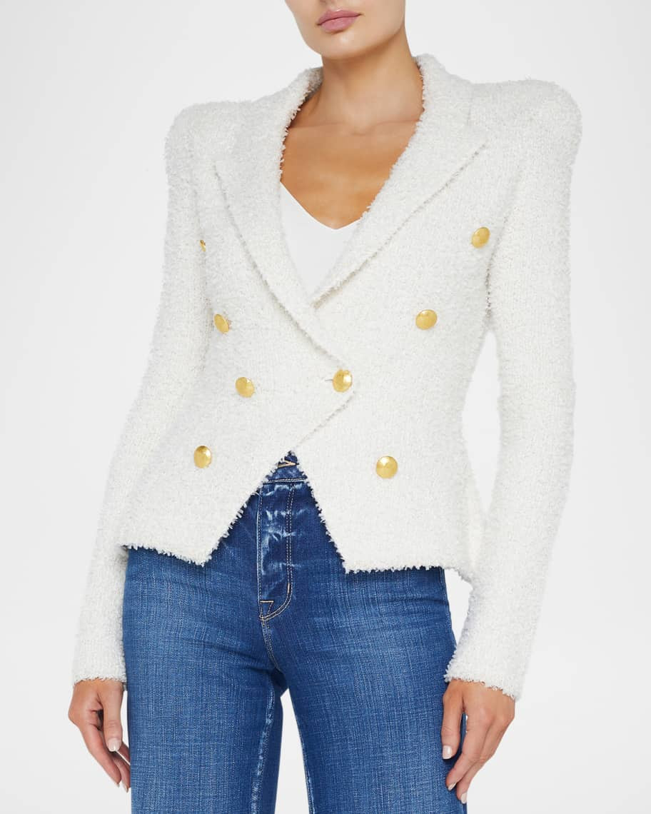 L'Agence Bethany Tapered Knit Blazer | Neiman Marcus
