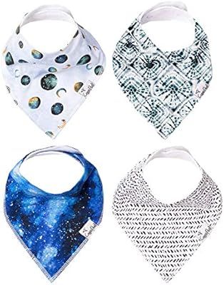 Baby Bandana Drool Bibs for Drooling and Teething 4 Pack Gift Set "Galaxy” by Copper Pearl | Amazon (US)