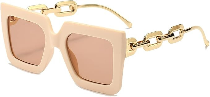 Gleyemor Trendy Oversized Square Sunglasses for Women, Retro Womens Luxury Large Sun Glasses UV40... | Amazon (US)