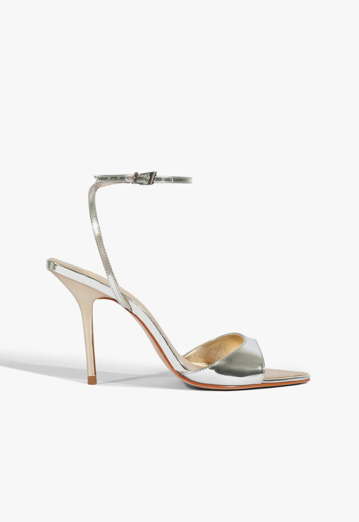 Elodie Silver High Stiletto Heel Sandal | SCHUTZ | Schutz (US)