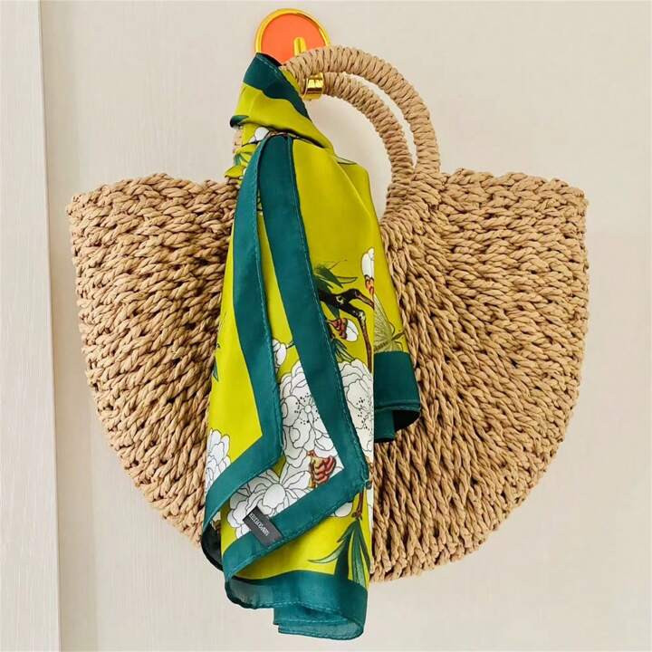 Bolsa de playa de verano, bolso de tote grande de paja hecho a mano para mujer, bolso de tote de ... | SHEIN