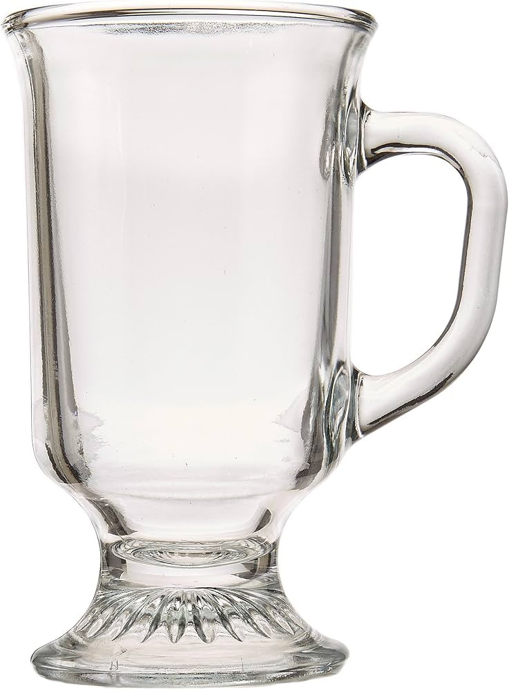 Anchor Hocking 8-oz Irish Set of 12 Coffee Mug Set, 12 Count (Pack of 1), Crystal Clear Glass | Amazon (US)
