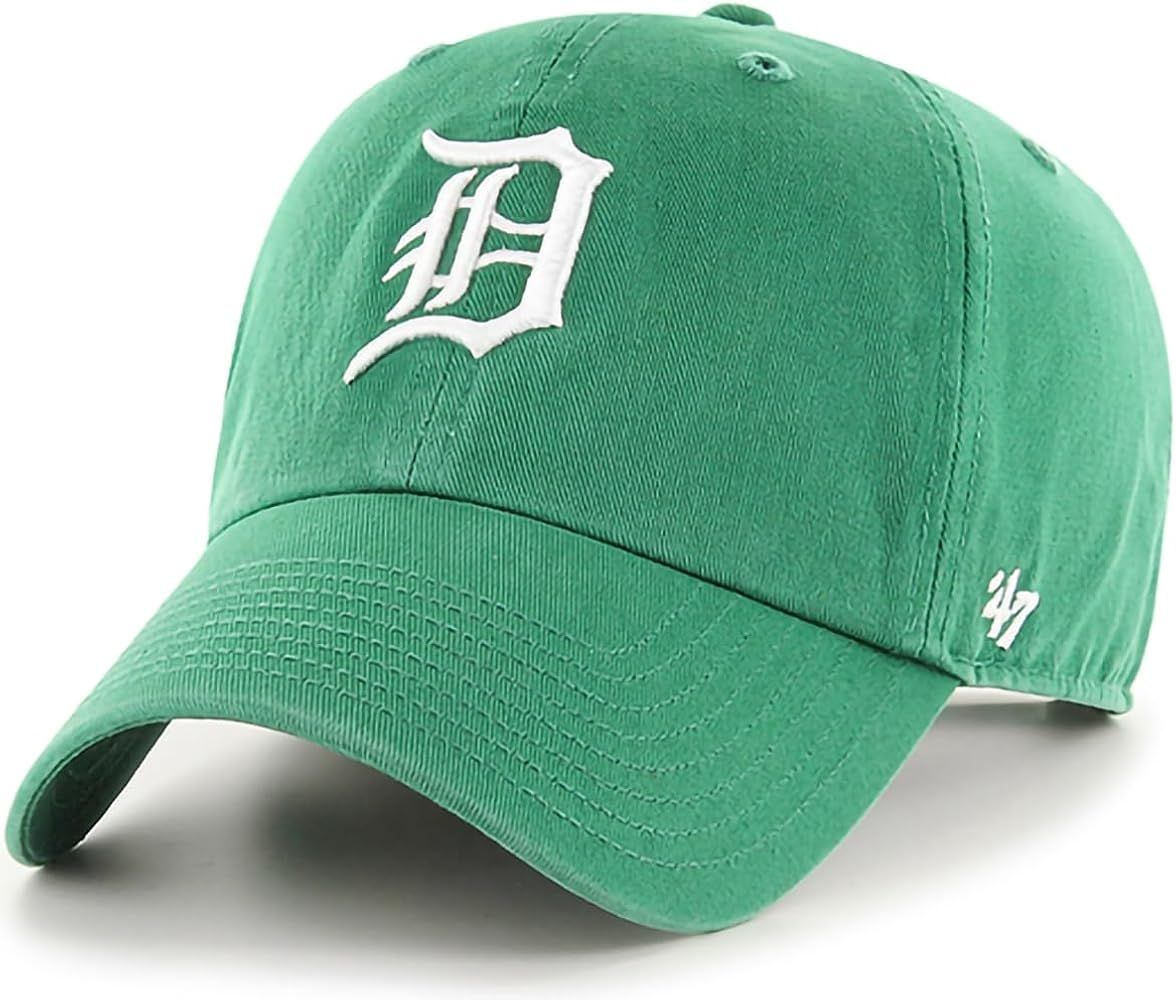 '47 MLB Kelly Green Primary Logo Clean Up Adjustable Strap Hat Cap, Adult One Size Fits All | Amazon (US)