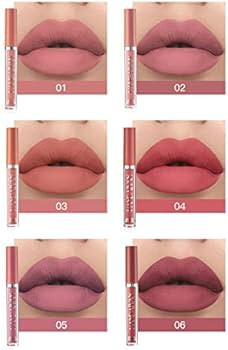 BestLand 6Pcs Matte Liquid Lipstick Makeup Set, Matte liquid Long-Lasting Wear Non-Stick Cup Not ... | Amazon (US)