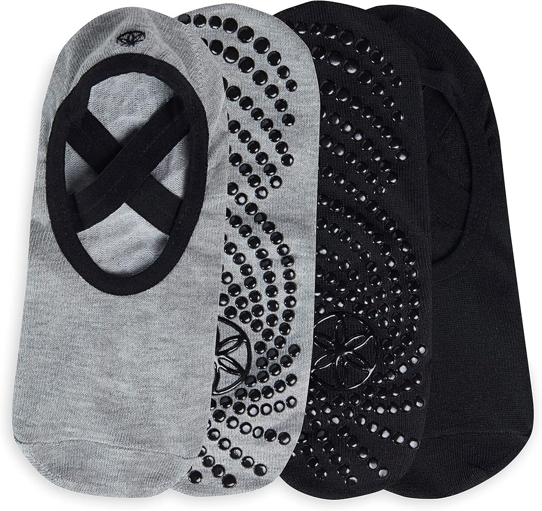 Gaiam Yoga Barre Socks - Non Slip Sticky Toe Grip Accessories for Women & Men | Amazon (US)