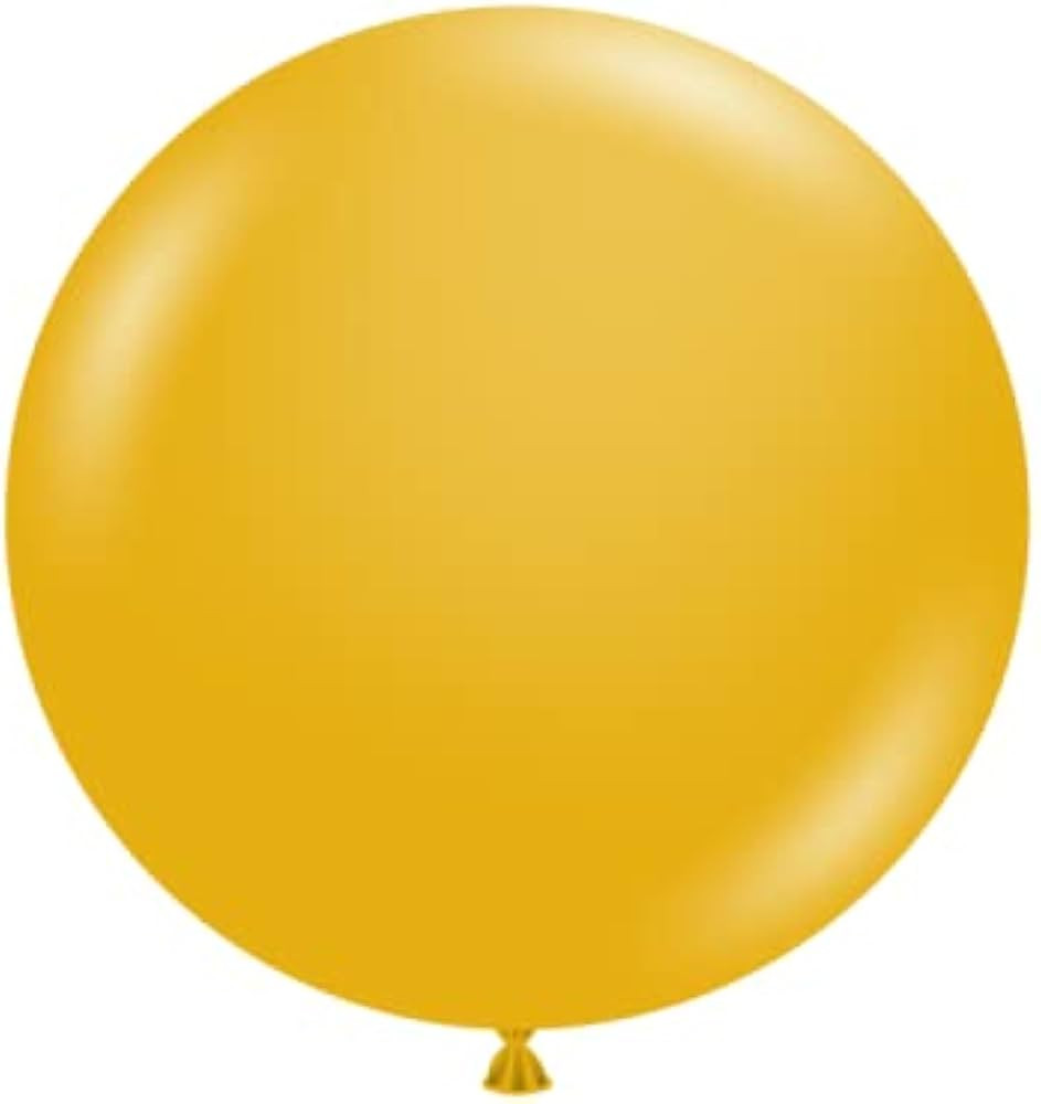 11" Tuf Tex Mustard Latex Balloons (100 Bag) | Amazon (US)