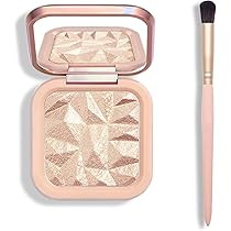 KYDA Face Highlighter Palette Kit,Shimmer Glitter Highlight Contouring Palette Natural Nude Shiny Co | Amazon (US)