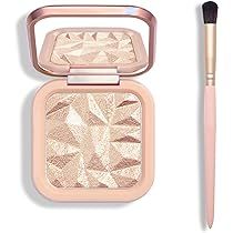 KYDA Face Highlighter Palette Kit,Shimmer Glitter Highlight Contouring Palette Natural Nude Shiny Co | Amazon (US)