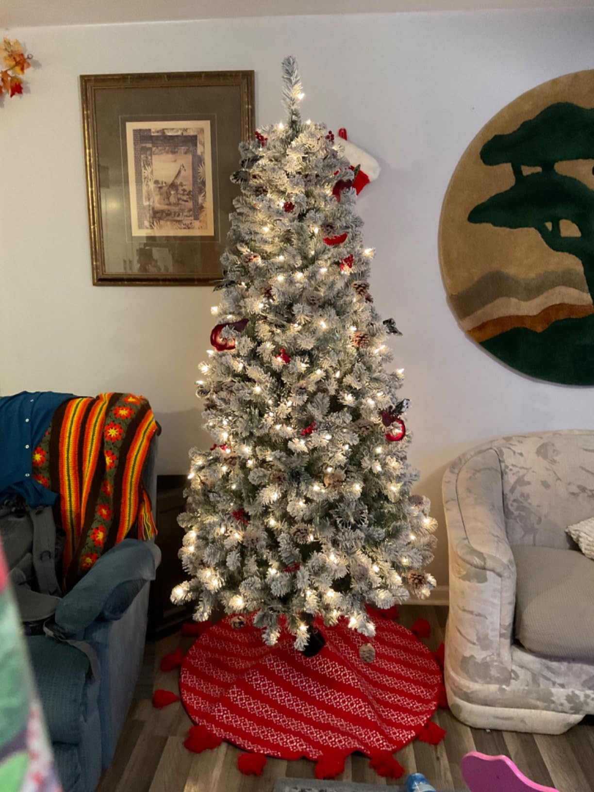 Fangoo 20 Pack 7 Inch Artificial Red Berry Picks for Christmas Tree Burgundy Red Berries Stems Ho... | Amazon (US)