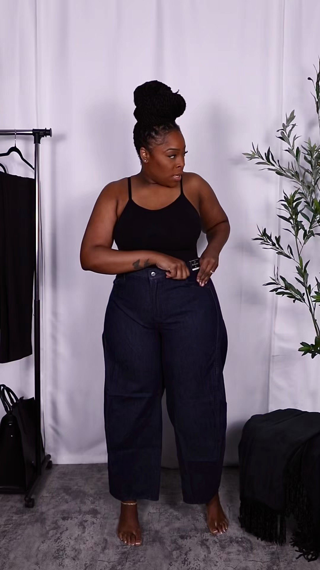 POV: You weren’t sure about barrel jeans… until you saw them on a tall, curvy body!

Let’s be real—finding jeans that fit right when you’re tall and midsize or plus size is no easy task. But these? They’re giving effortless, cool-girl style and curve-friendly comfort.

Barrel jeans are officially tall girl and thick-thigh approved—don’t sleep on the fit!

Follow for more real-body try-ons, midsize/plus size outfit inspo, and tall girl fashion finds that actually work 💕

+ save, share & comment “need” to get the clickable link! (please DM me to confirm if something is tall friendly) 

My Measurements: Bust 40” | Waist 38” | Hip 53” | Inseam 36”  Height 6ft with a short torso | Weight: 230+ Ibs & pear / hourglass shaped 

#BarrelJeans #MidSizeStyle #PlusSizeStyle #TallGirlFashion #CurvyStyleInspo #DenimForCurves #MidsizeTryOn #PlusSizeTryOn #RealBodyStyle #TallAndCurvy #tallgirlstyle #CurvyFashionTikTok #BodyPositiveFashion #TikTokFashionFinds #JeansThatFit #OOTDForCurves #ThickThighApproved