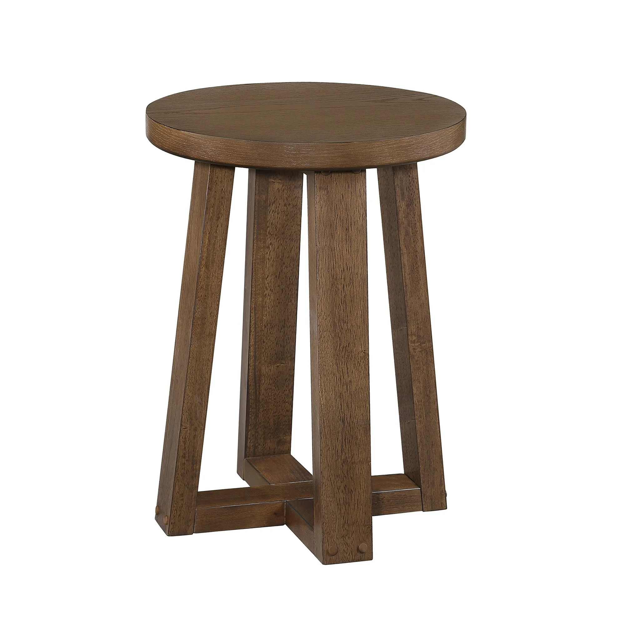 Better Homes & Gardens Ezra Round End Table, Walnut Finish | Walmart (US)