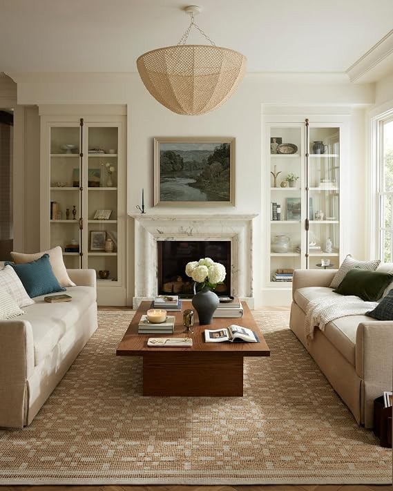 Loloi Chris Loves Julia Judy Natural/Ivory 7'-9" x 9'-9" Area Rug | JUD-07 Approx. 8x10 Beige Liv... | Amazon (US)
