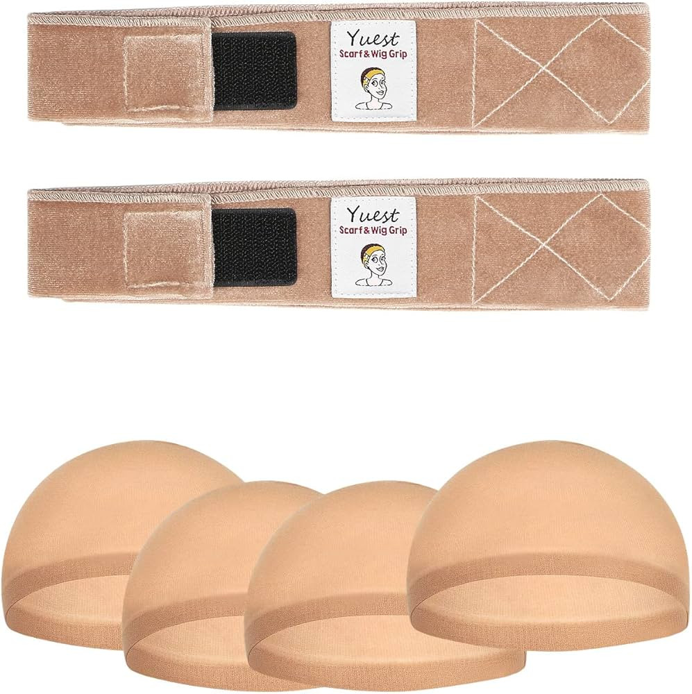 2 Pack Wig Grip Band - Velvet Wig Grips Adjustable Headband Stay Put No Slip Edge Saver | Amazon (US)