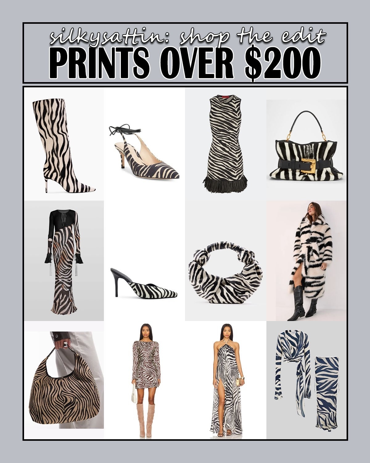Shop the Edit: Zebra Prints Over $200

Whoever said prints are considered a neutral color is a winner in my book! It’s one of my favorite subtle ways of taking any outfit to the next level without trying too hard. Shop these zebra print articles in the $200+ price range. I added additional options in “Shop similar products,” all in the same budget. 

Check out my profile for two other zebra print posts: one within a $100 budget and one in the $100-$200 price range. With these three options, you're sure to find something you love. 

..And if that’s not enough, we have similar posts for all of the following prints too: cow, crocodile, leopard, and snake prints! Visit my profile for all things prints.

#faux #cow #croc #crocodile #catprint #leopard #snake #zebra #calfhair #ponyhair #leather #print #pattern 

#LTKItBag #LTKShoeCrush

#LTKSaleAlert
