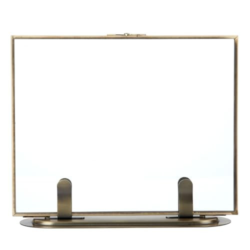 Goutangen 8x10 Picture Frames Gold Brass Floating Frame Vintage Double Glass Pressed Flower with Metal Stand, Tabletop Shelf Photo Frame Decor for Wedding Graduation Home Office | Amazon (US)