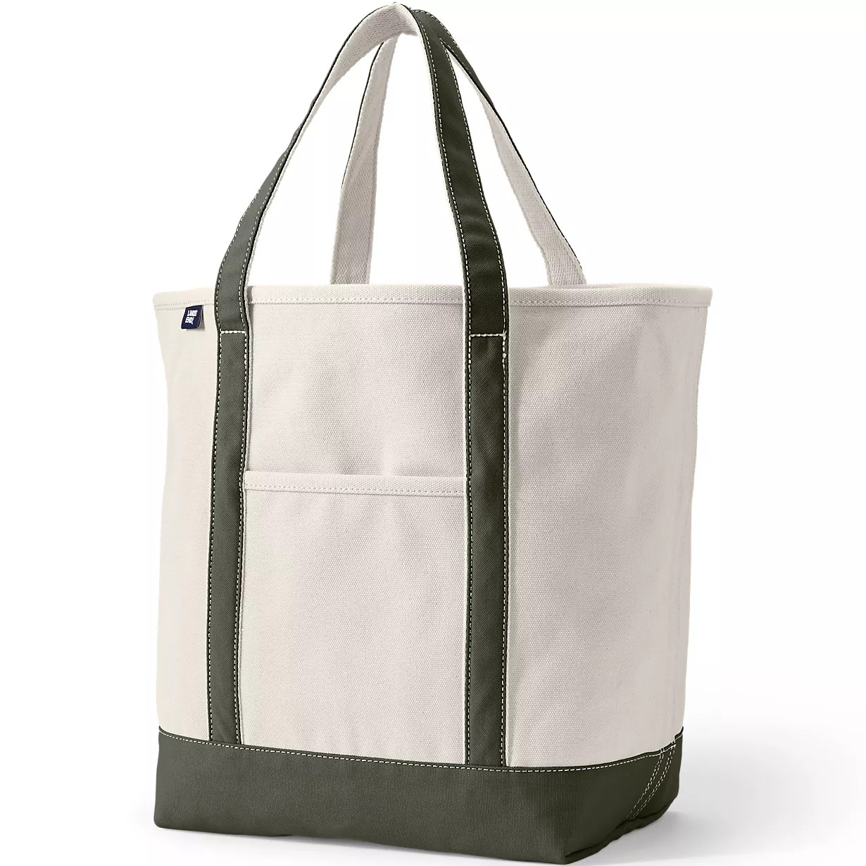 Large 5 Pocket Open Top Canvas Tote Bag | Lands' End (US)