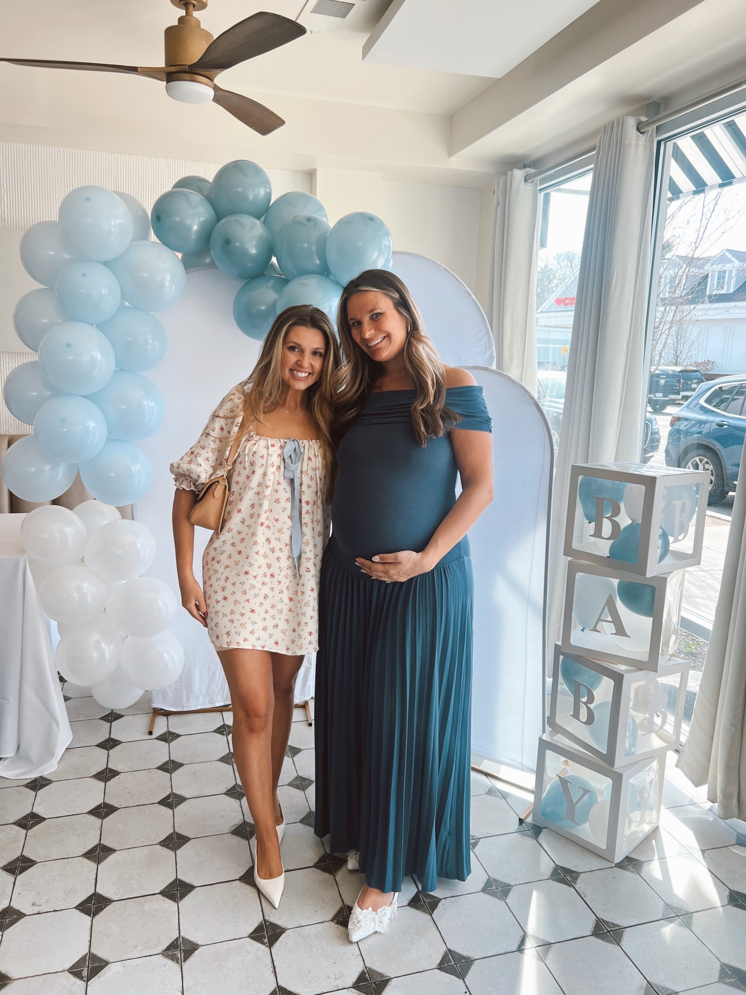 Baby shower outfit 🩵🌸
Baby boy shower dress
Baby girl shower dress 
Spring dress 
White closed toe heels on sale 

#LTKBump #LTKStyleTip #LTKBaby