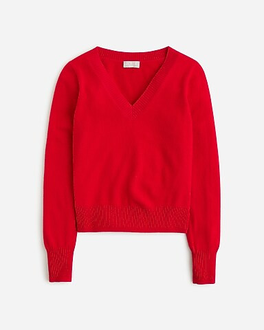 Cashmere shrunken V-neck sweater | J. Crew US