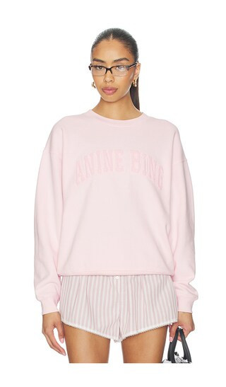 ANINE BING Spencer Sweatshirt in Rose. - size S | Revolve Clothing (Global)