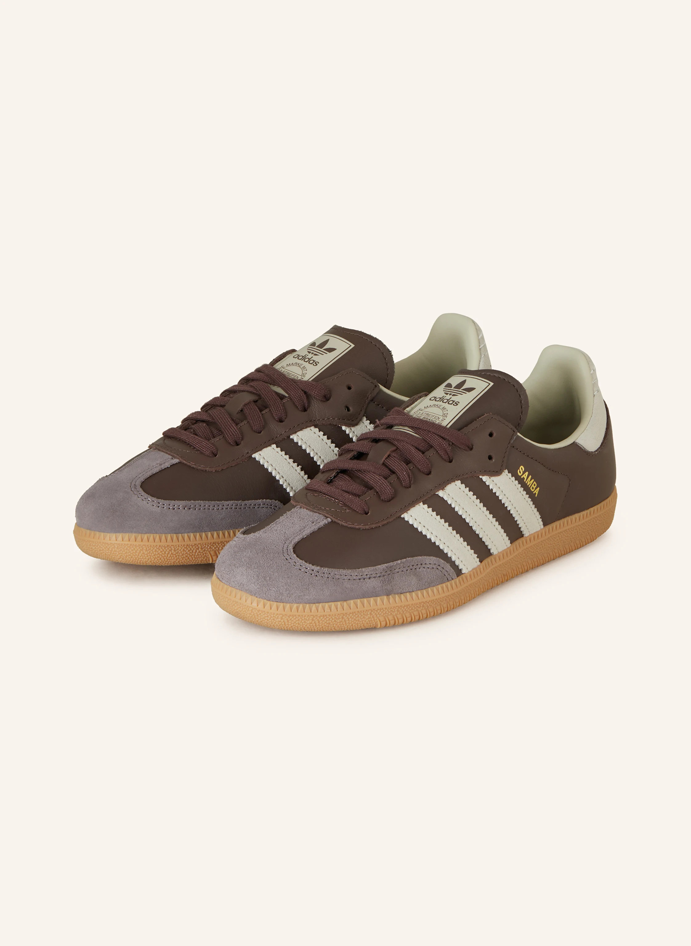 adidas Originals Sneaker SAMBA OG in dunkelbraun / helllila / creme | Breuninger (DACH)