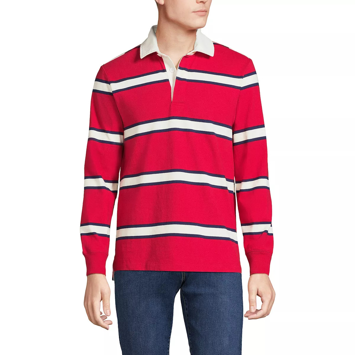 Men's Lands' End Striped Rugby Shirt | Kohl's