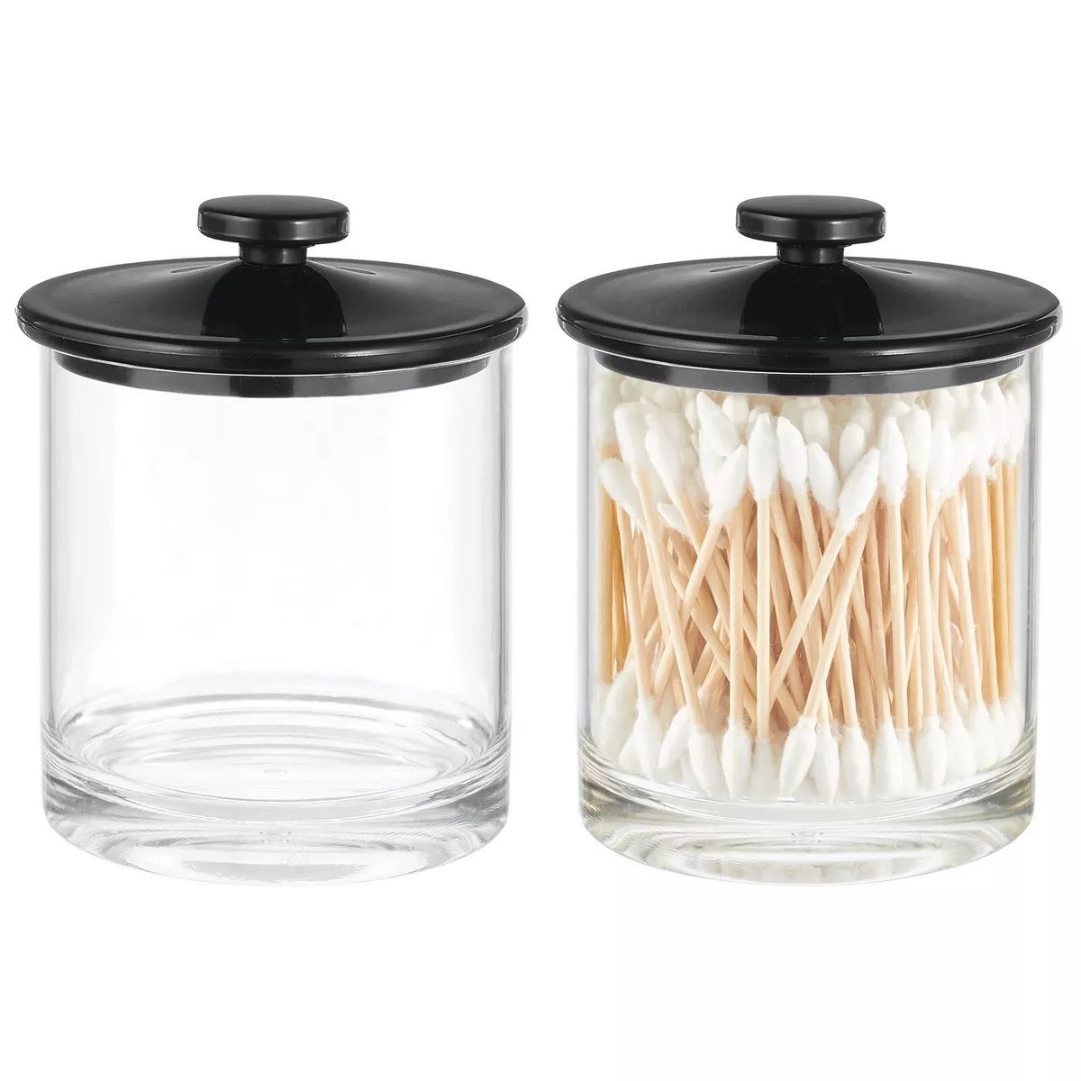 mDesign Round Acrylic Apothecary Canister Jars - 2 Pack | Target