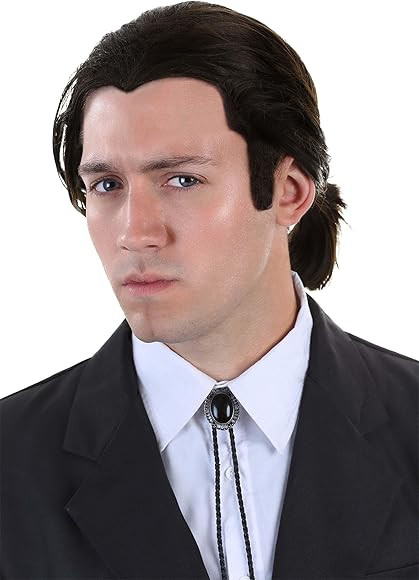 Men's Pulp Fiction Wig and Tie Set Adult Pulp Fiction Vincent Vega Wig and Bolo Costume Set | Amazon (US)
