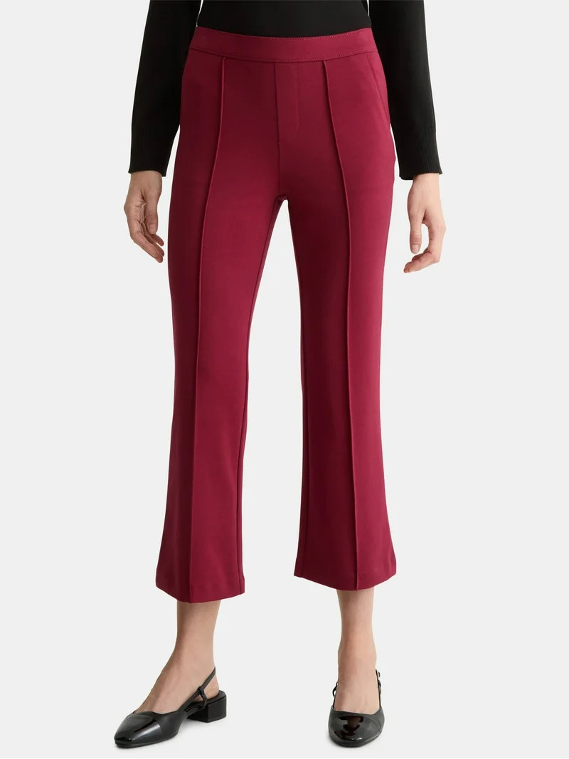 Time and Tru Women's Cropped Flare Pants, 26" Inseam, Size XS-XXXL | Walmart (US)