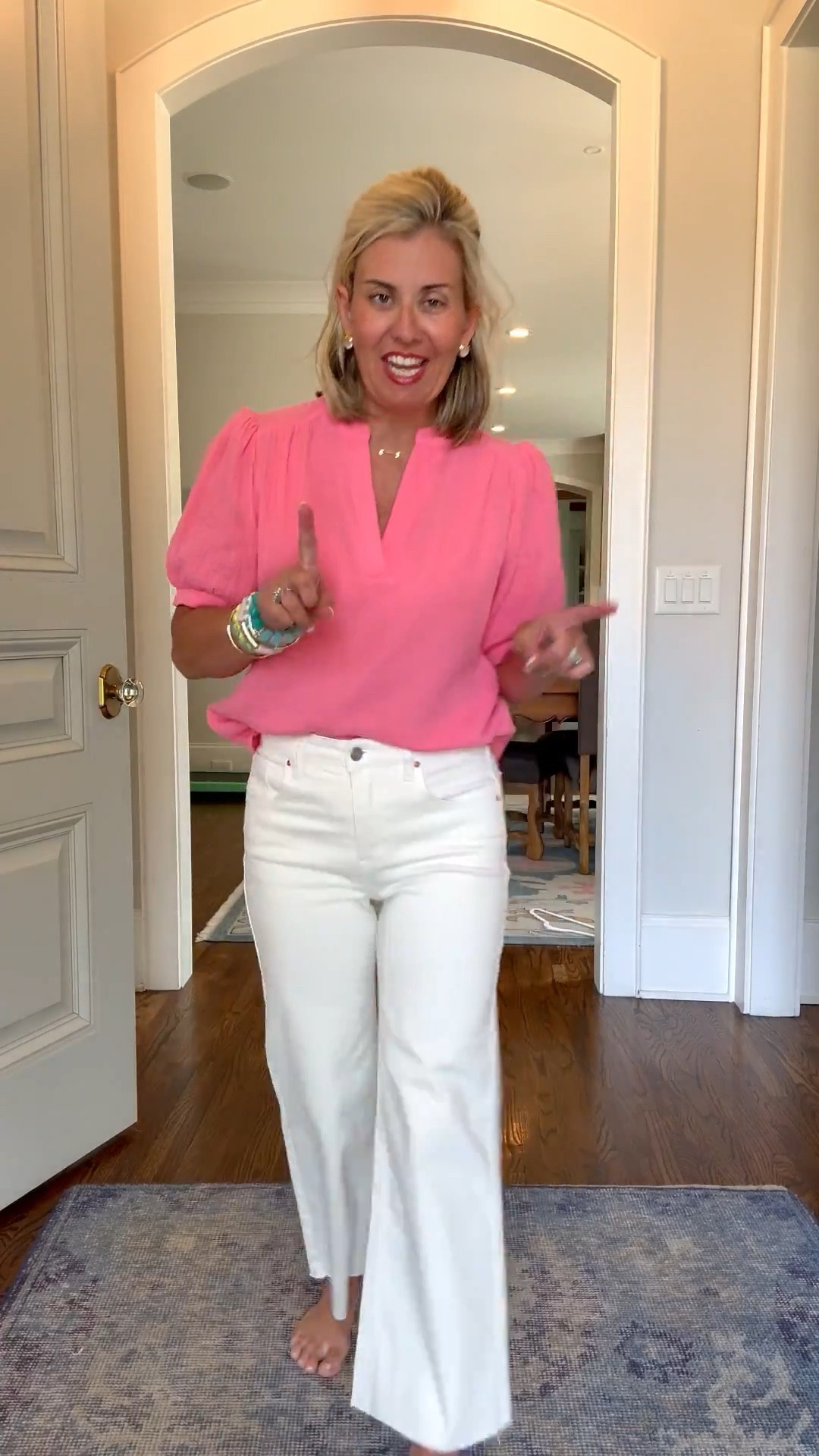 I’m pretty sure I have every color in the Tammy top that Avara has ever made. It’s just classy and effortless paired with this year round ecru jean. I’m in small top, 26 jean & 8 sandal. 

#LTKmomlife #LTKootd #LTKdayinmylife