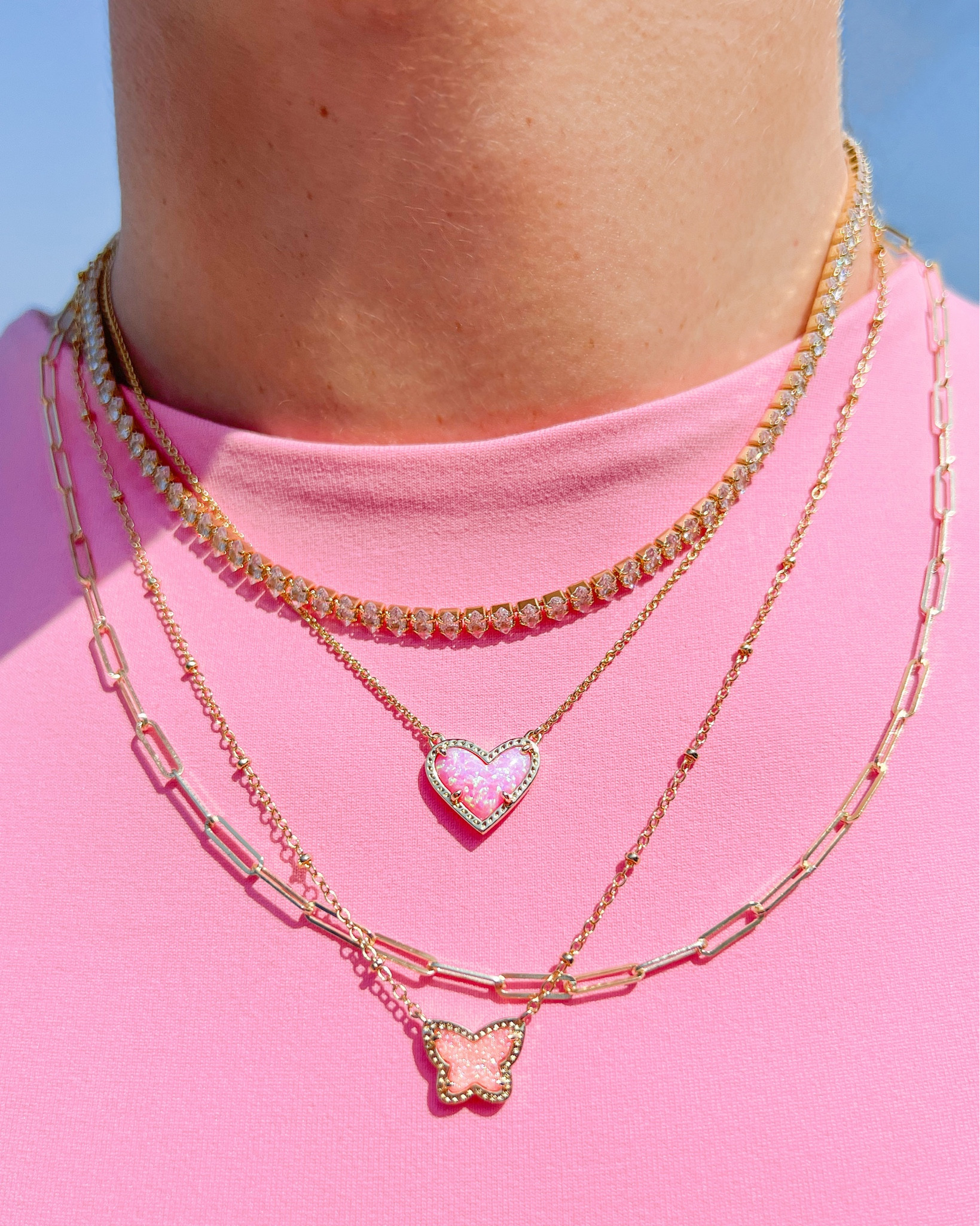 Kendra Scott new arrivals. Barbie licious
#barbiecore #barbiejewelry #summerjewelry #kendrascott #barbieearrings #tennisnecklace #hoopearrings #paperclipnecklace #butterflynecklace #heartbecklace

#LTKSeasonal #LTKstyletip #LTKFind