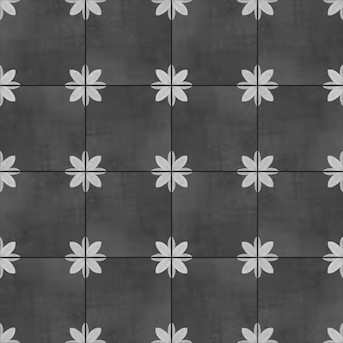 allen + roth Fiona Black 8-in x 8-in Matte Porcelain Patterned Floor and Wall Tile (0.42-sq. ft/ ... | Lowe's