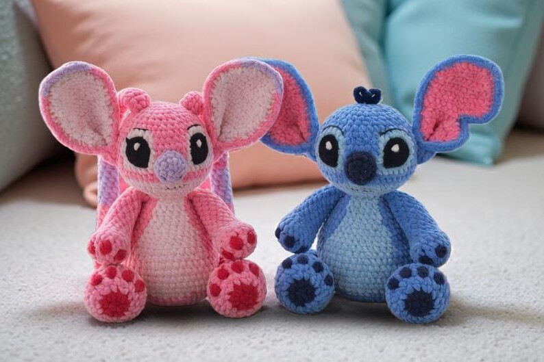 Stitch & Angel Crochet Pattern – Amigurumi Alien Couple (Digital Download) | Etsy (US)