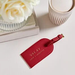 'Vacay Love Laughter' Garnet Red Sentiment Luggage Tag | Katie Loxton Ltd. (UK)