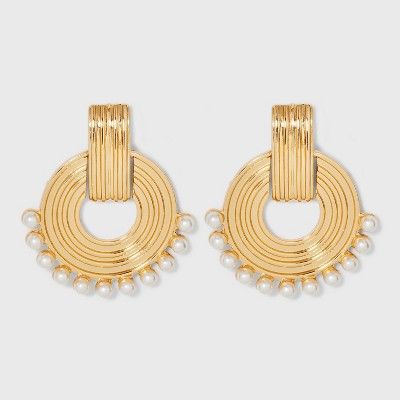 SUGARFIX by BaubleBar Pearl Interlocking Earrings - Gold | Target