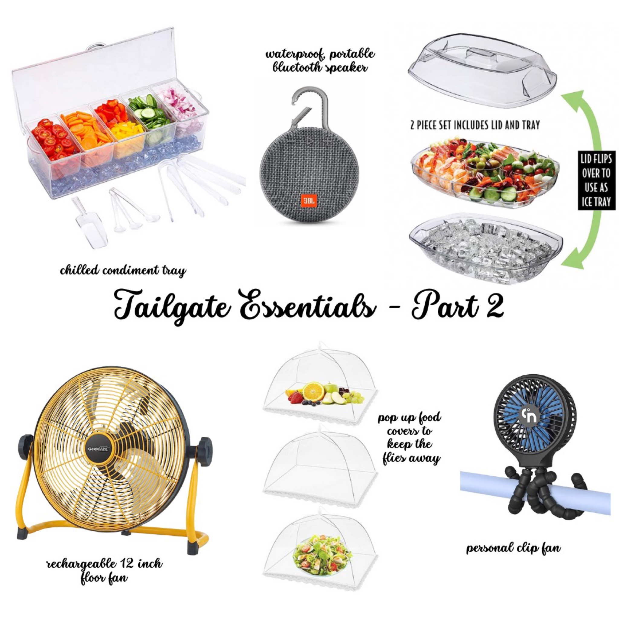 tailgate essentials part ✌🏼. speakers, serving trays, fans and fly barriers!

#LTKSeasonal #LTKunder50 #LTKBacktoSchool