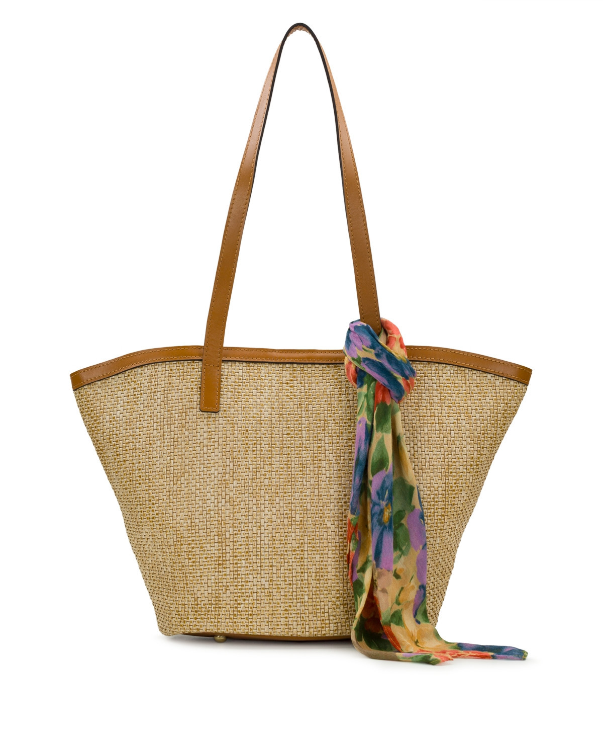 Patricia Nash Marconia French Hydrangeas Scarf Small Tote Bag - Natural/Light Tan | Macy's