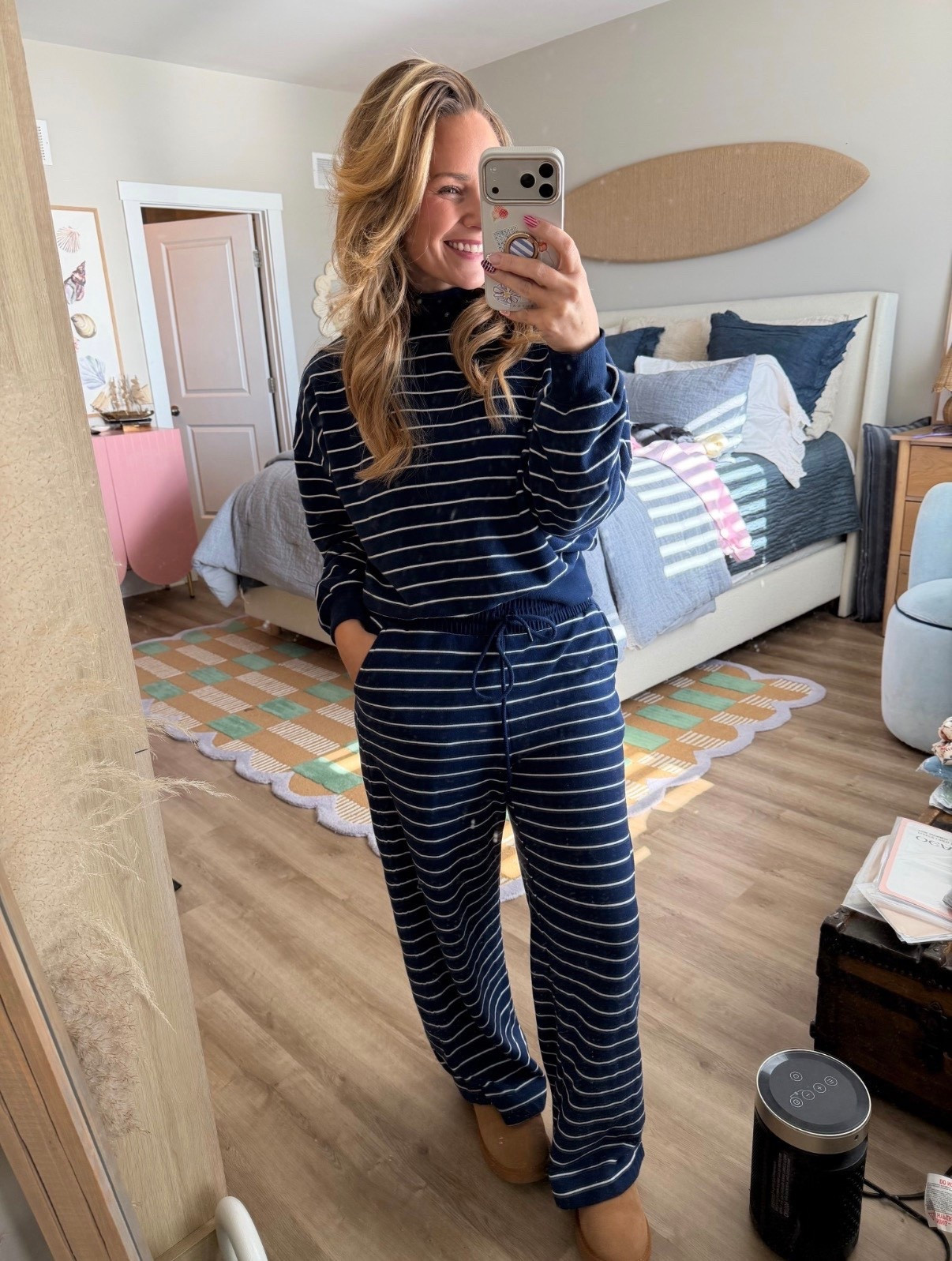 
Cozy, polished, and actually comfortable. This striped matching set from LOFT has been on repeat for lounging at home, school drop-offs, and coffee runs. Soft, stretchy, and perfectly put together without trying — you’ll reach for this all season. 🤍



striped set, cozy lounge set, matching set, everyday outfit, neutral style, LOFT