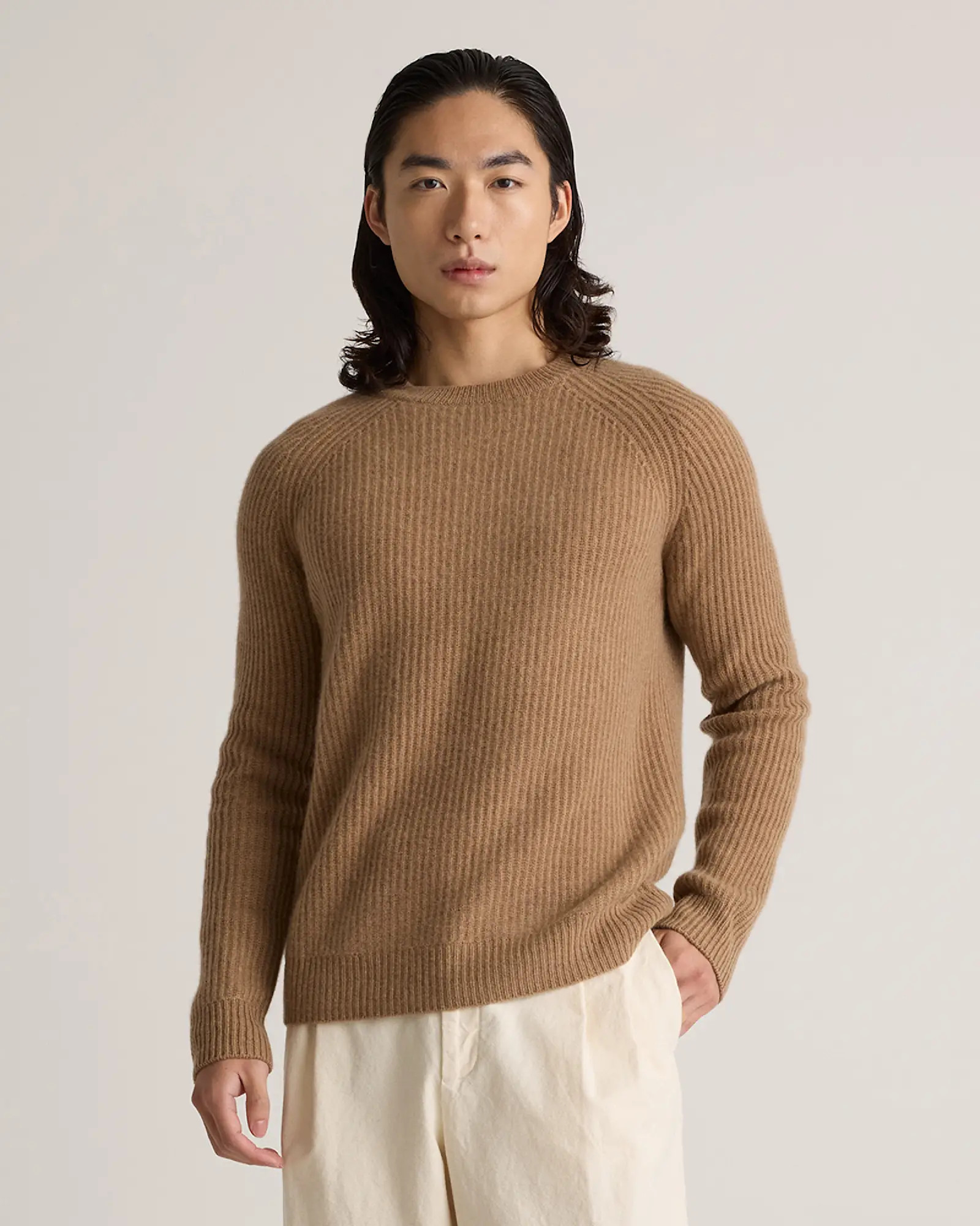 Mongolian Cashmere Fisherman Crewneck Sweater | Quince